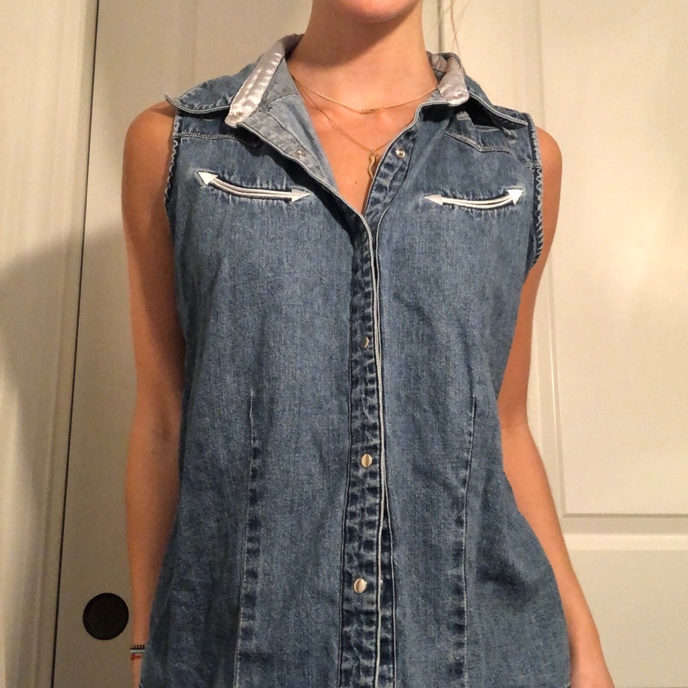 Vintage Denim Blue Wrangler Tank Top